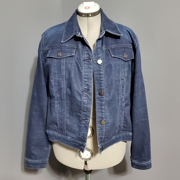New York & Company Jackets & Blazers - New York & Company Blue Denim Jean Jacket for Women Size XL